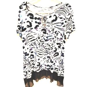 Ava James Animal Print Women's Top